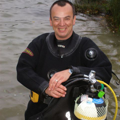 Dive club event, Scuba diver