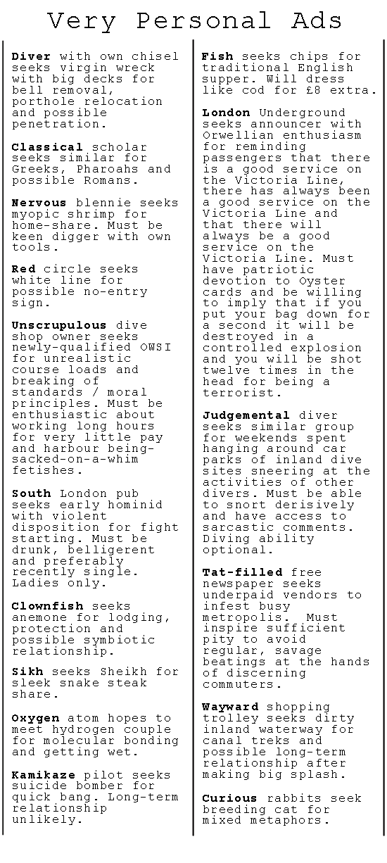 Issue 2 archive - Very Personal Ads