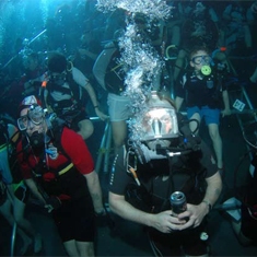 Underwater Television Watching World Record Attempt