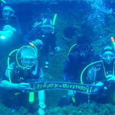 Underwater photographer David Daynes, happy birthday