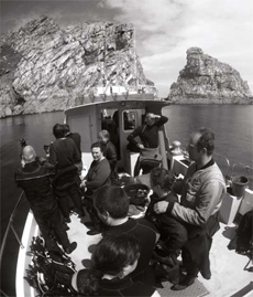 Divers on boat