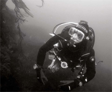 Swimming around underwater